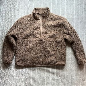 Skims Teddy pullover 3/4 zip sz XL